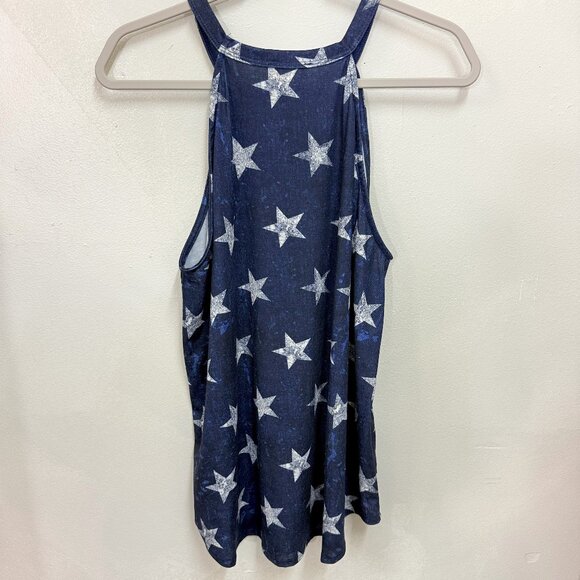 BIBI, Los Angeles Blue with White Stars, Tank Top, Size M - Picture 1 of 6